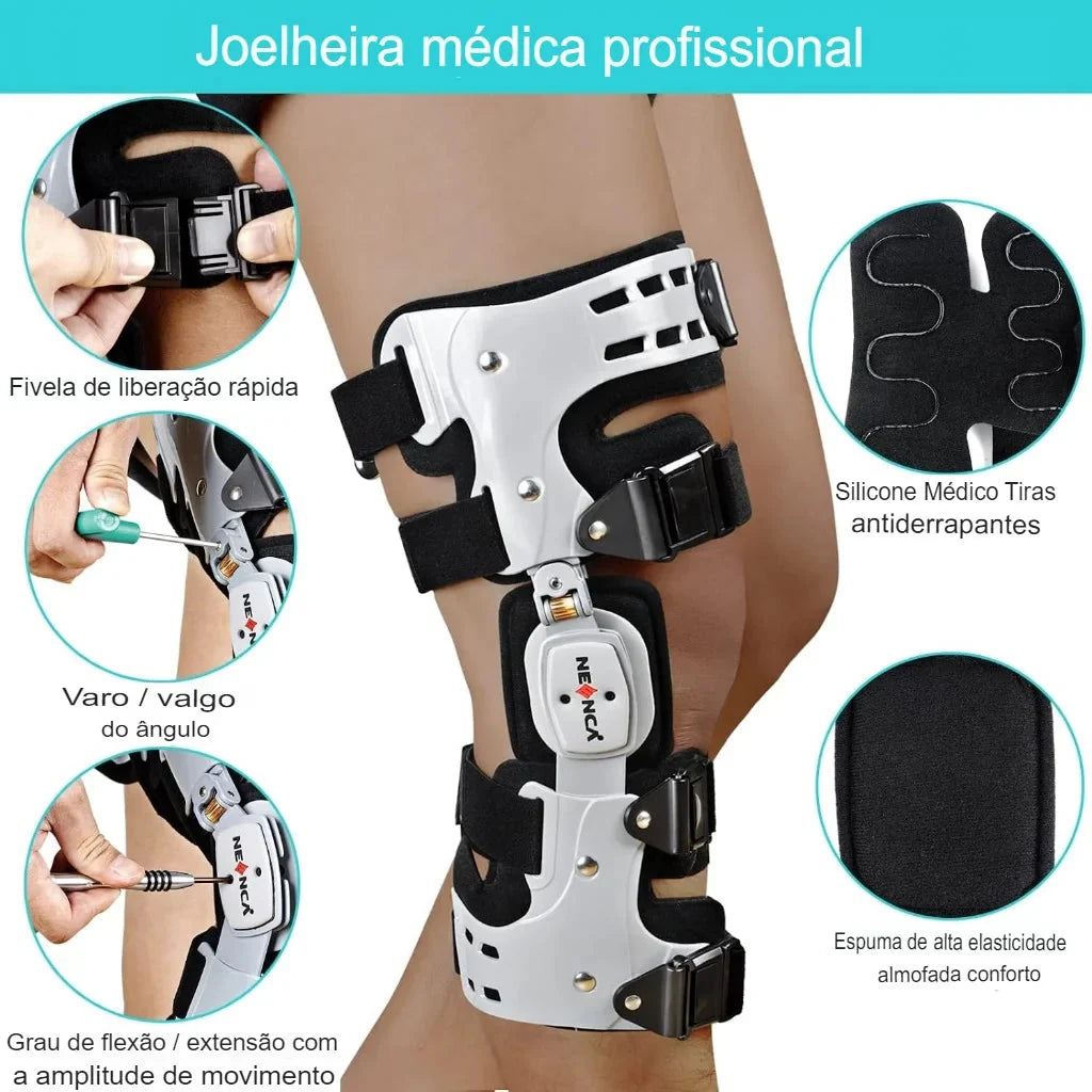 Estabilizador de Joelho Articulado - Joelheira Ajustável