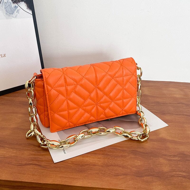 Bolsa de Ombro Feminina Carteira - Alça Corrente Grossa