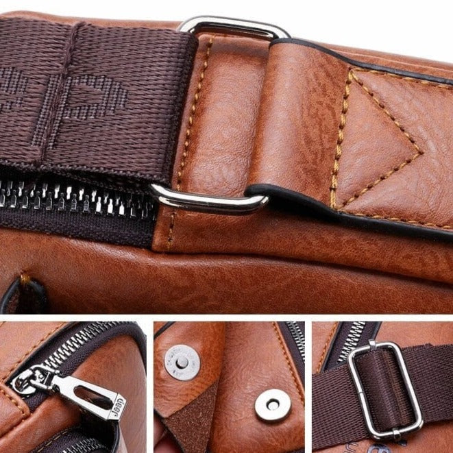 Bolsa de Ombro Jeep de Couro - Transversal Masculina