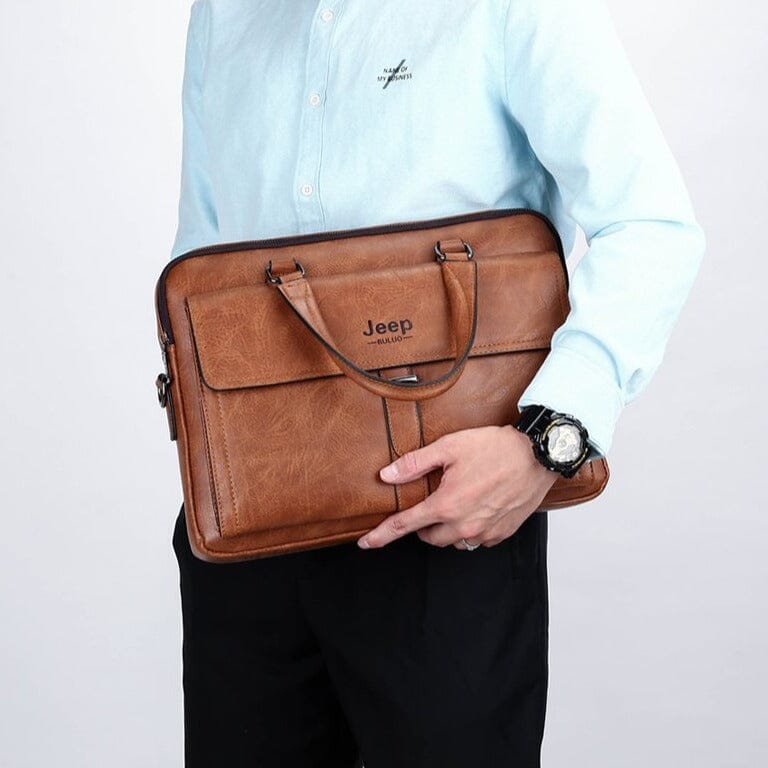 Maleta Para Notebook - Pasta Executiva de Couro Jeep