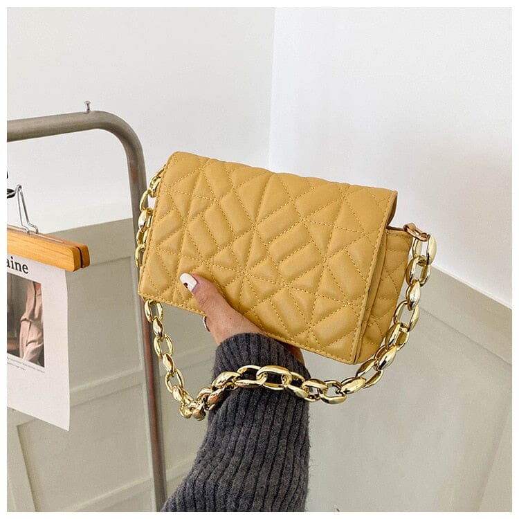 Bolsa de Ombro Feminina Carteira - Alça Corrente Grossa