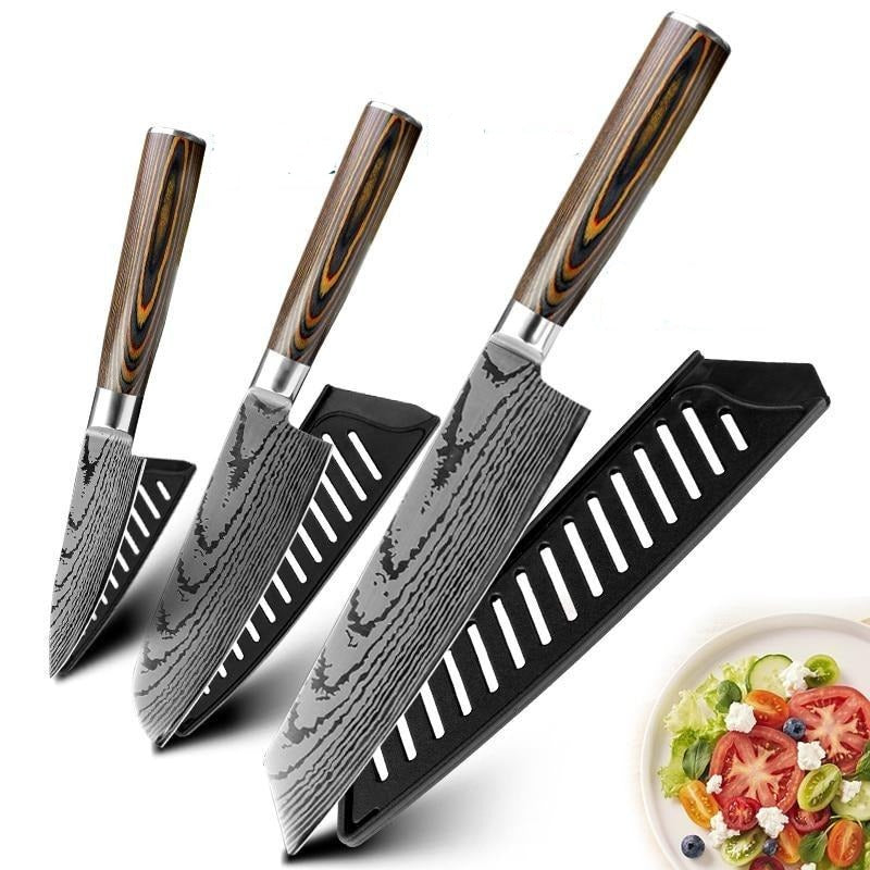 Facas Japonesas - Conjunto com 3 ou 5 Facas