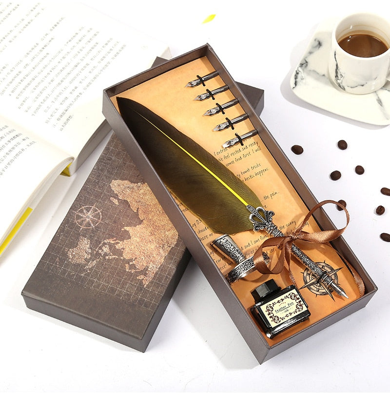 Caneta Tinteiro Pena - Modelo Vintage Antiga