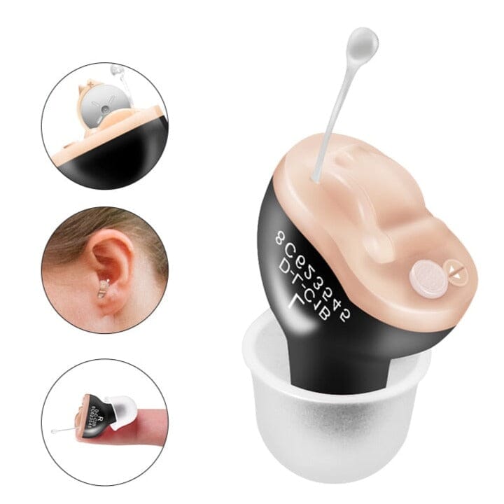 Mini Aparelho Auditivo Invisível Amplificador Premium