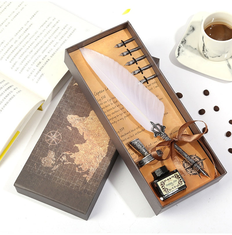 Caneta Tinteiro Pena - Modelo Vintage Antiga