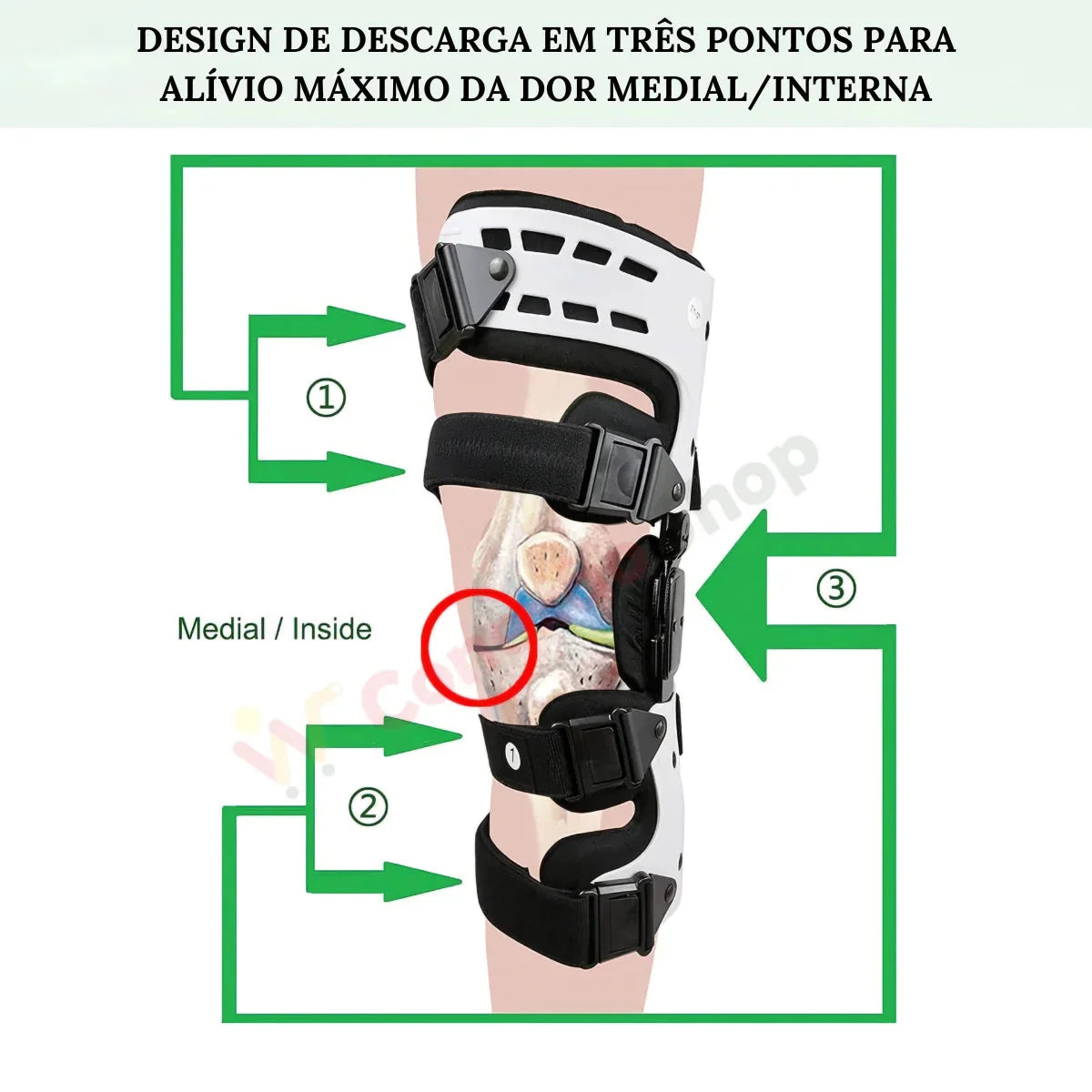 Joelheira Estabilizadora Articulada Ajustável