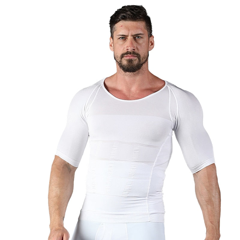 Camisa de Compressão Masculina Modeladora, Correção Postural