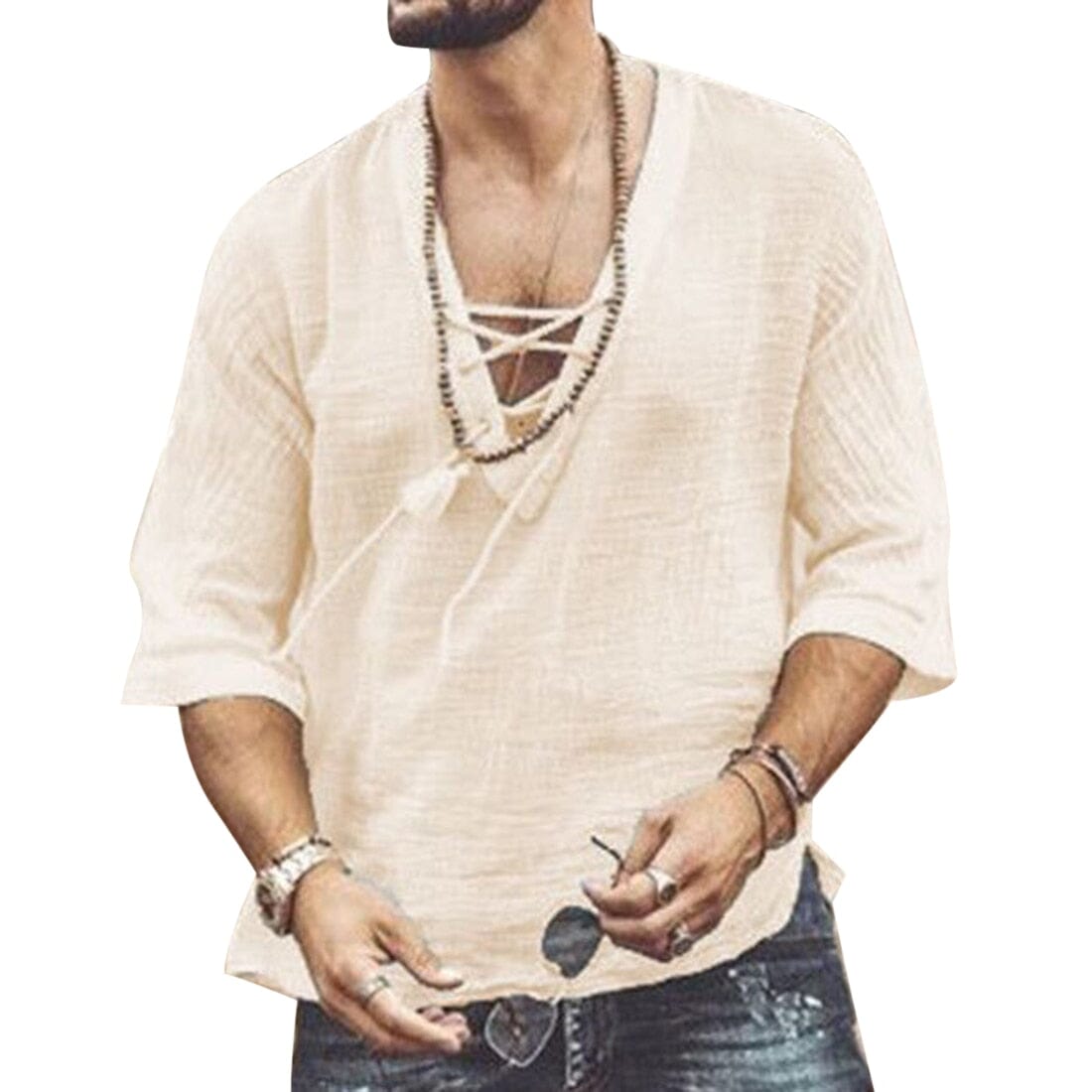 Camisa Masculina de Linho - Blusa Linho Com Manga