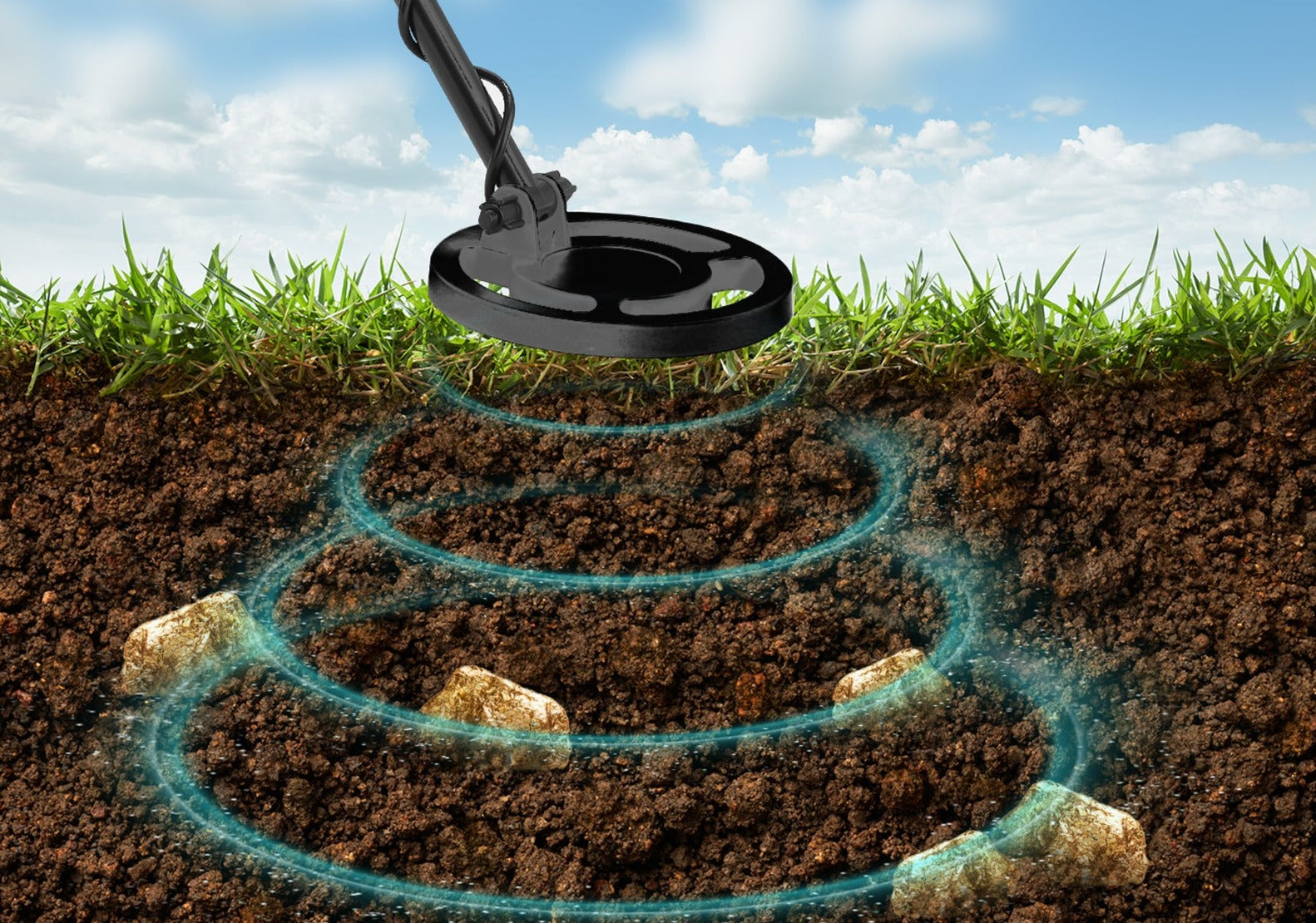 Detector De Metais MD 4030 Portátil - Rastreador Ouro, Ferro