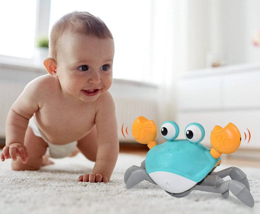Caranguejo Brinquedo Musical Fujão Com Sensor de Obstáculos